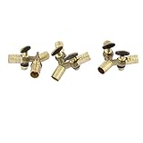 uxcell　ガスバルブ　ブラス　Y形　ホース口コントロール　3ウェイ　10mmアウトレット　3個入り