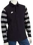 Nike Mens Long Sleeve Rugby Polo Shirt Black 42/ 44