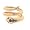 14K Gold (Choice of Yellow or Rose Gold) Coiled Snake Ring set with Sapphire & Ruby with Snake Scaling - Finger Sizes 5 to 12 Available