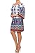 (Plus Size) Tapestry Print 3/4 Bell Sleeve Knit Boho Dress (MADE IN U.S.A)