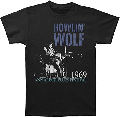 Howlin' Wolf Men's Center Stage Vintage T-shirt X-Large Black