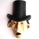 Top Hat Man Bottle Opener Cast Iron Wall Mount Mr. Dry Reproduction Beer Soda Pop Top Remover
