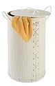 Wenko 17754100 W&auml;schetruhe Bamboo - mit W&auml;schesack, Bambus, &Oslash; 35 x 60 cm, 55 Liter, wei&szlig;