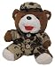 Teddybär, 22 cm, mit Anzug und Mütze, BW tropentarn