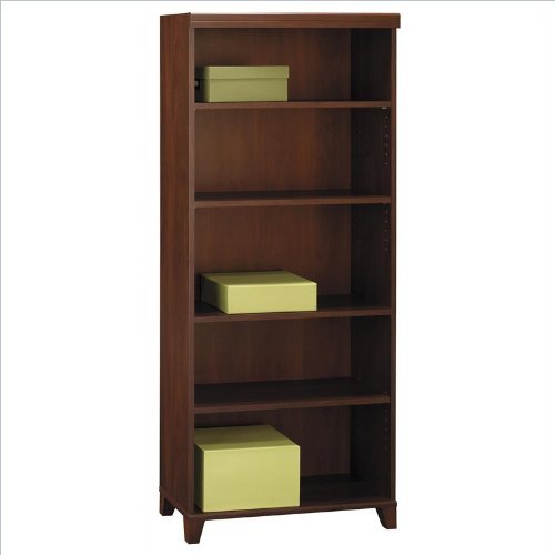 Bush Furniture TUXEDO 5 SHELF BOOKCASE BY BUSH Crescentxzfsaaqrgsz