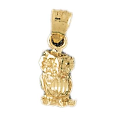 Cheap Girls Jewelry Dazzlers Solid 14k Gold Owl Charm Pendant Available in three colors from jewelsberry (weights: 1.2 grams only) For Sale