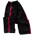 Karate Trouser boxing Training pants martial art kung GI suits Kick Boxing training equipment Cotton Black with red Strips 180 cm