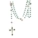 Jewelry : Irish Rosary - Silver Toned Celtic Knots and Green Crystal Beads Crucifix Rosary