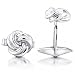 Bling Jewelry Classic Silver Single Woven Love Knot Hinged Back Cufflinks