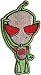 Invader Zim Cartoon Patch - 3.5 Gir Robot Salute