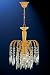 Waterfall Single Light Chandelier Gold (6271-1)