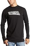ETNIES Young Men's Rap Logo Longsleeve Tee,Black,XX-Large