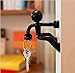 Diageng 1PC Fashion Lovely Key Pete Magnet Man Super Strong Magnetic Key Holder Hook Rack (Black)