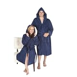 Women's Luxurious Terry Cotton Hooded Bathrobe, Sizes Small to 4X