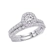 14K White Gold 1 3/4 ct. Diamond Bridal Engagement Set