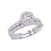 14K White Gold 3/4 ct. Diamond Bridal Engagement Set