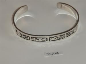 Hopi Silver Overlaid Cuff Bracelet - BR-0005