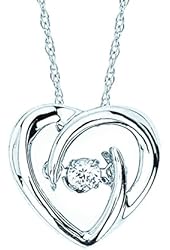 Brilliance in Motion Heart Pendant inSterling Silver with .05 Ct. Diamond
