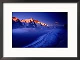 Grossglockner Rising Above Pasterze Glacier, Hohe Tauren National Park, Salzburg Province, Austria Framed Photographic Poster Print by Gareth McCormack, 21x17