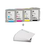 Produkt-Bild: 4 x Original Tintenpatronen HP 940 XL + 85 Blatt A6 Silvertrade glossy Fotopapier - C4906AE/ C4907AE/ C4908AE/ C4909AE f&uuml;r Hewlett Packard Officejet PRO 8000, Officejet PRO 8000 Wireless, Officejet PRO 8500, Officejet PRO 8500 Premier, Officejet PRO 8500 Wireless, Officejet Pro 8500A Plus e-All-in-One, Officejet Pro 8500A e-All-in-One Drucker