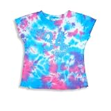 SILVER PONY - Silver Pony - Infant And Toddler Girls Tie Dye Tee Shirt, Raspberry, Turquoise, Purple