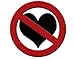 No Love - 36"W x 28"H - Peel and Stick Wall Decal by Wallmonkeys