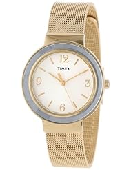 Timex Womens T2P197KW Ameritus Gold-Tone Stainless Steel Mesh Bracelet Dress Watch