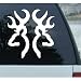Browning Buckmark Deer Head - Car, Truck, Notebook, Vinyl Decal Sticker #2375 | Vinyl Color: White