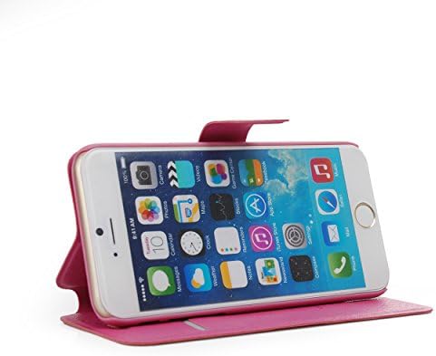 iPhone 6 Plus 6s Plus Case Cover, HOLILA Silk Pattern Apple iPhone 6 Plus/6s Plus Magnet PU Leather Flip Case Cover with Kickstand Card Holder for iphone 6S Plus iPhone 6 Plus 5.5 Inch (Rose)