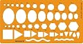 Circle Square Ellipse Triangle Hexagon Symbols Drawing Drafting Template Stencil