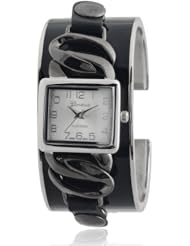Brinley Co. Chain Accent Cuff Watch