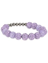 Very Me Lilac Color Crystal with Gun Metal Beads Bracelet