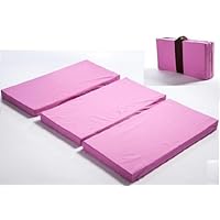 MamaDoo Kids Play Yard Mattress Topper, Foldable, Pink -Made in USA