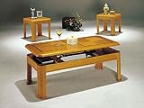 Review Acme Furniture 7160 / 3pc Pack Oak Coffee/End Table Set