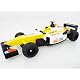 RC AUTO SPORTWAGEN FERNGESTEUERT WEISS/GELB MEGA OPTIK der RENNER 1:18