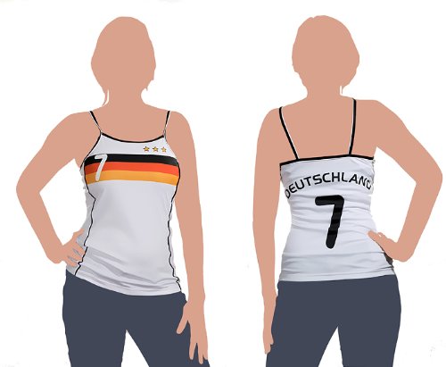 1 x Top Deutschland Weiß Größe L Rückennummer T-Shirt Trikot Fanartikel WM EM