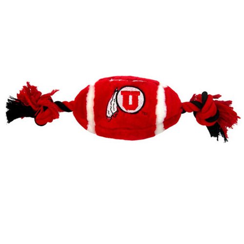 NCAA Plush Football Dog Toy, Large, University of Utah Utes