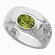 14K White Gold Peridot Ring