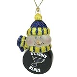 SC Sports St. Louis Blues Light-Up Snowman Puck Ornament 3-Pack - St.Louis Blues Set of 3