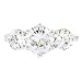 Vera's Silver CZ Diamond Three Stone Engagement Ring