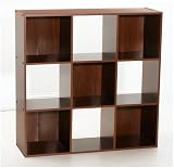 ClosetMaid 8646 9-Cube Organizer, Cherry Finish