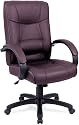 Alera SR41LS50B Strada Series High-Back Swivel/Tilt Chair with Brown Leather Upholstery