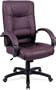 Alera SR41LS50B Strada Series High-Back Swivel/Tilt Chair with Brown Leather Upholstery