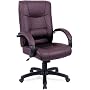 Alera SR41LS50B Strada Series High-Back Swivel/Tilt Chair with Brown Leather Upholstery