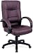 Alera SR41LS50B Strada Series High-Back Swivel/Tilt Chair with Brown Leather Upholstery