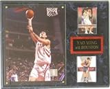 Yao Ming unsigned Houston Rockets Unsigned 8x10 Photo and 2 Card Plaque