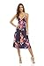 AX Paris Women's Strappy Midi Skater Navy Dress