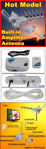 VHF UHF Fm Hdtv Digital Amplified Tv Antenna Remote Rotor VHF UHF Fm Hdtv Digital Amplified Tv Antenna Remote Rotor