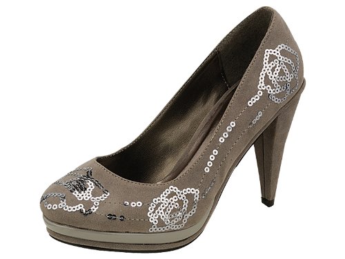 Reneeze HP102 Women's Platform High Heel Pump Shoes - Gray