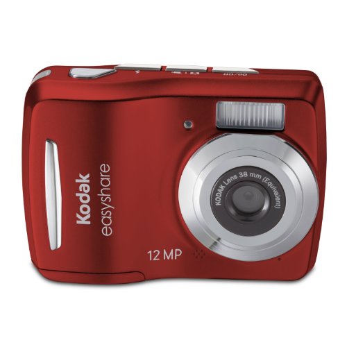 Kodak Easyshare C1505 12 MP Digital Camera with 5x Optical Zoom - Red
